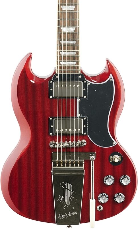 Epiphone SG Standard '61 Maestro Vibrola Electric Guitar, Vintage Cherry, Body Straight Front