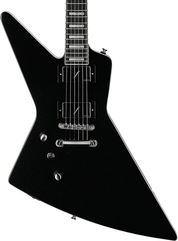 Epiphone Extura Prophecy Electric Guitar, Left-Handed (with Gig Bag), Aged Jet Black Metallic, Body Straight Front