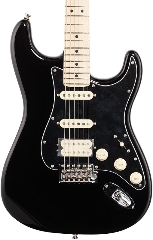 Fender American Performer Stratocaster HSS Electric Guitar, Maple Fingerboard (with Gig Bag), Black, USED, Blemished, Body Straight Front