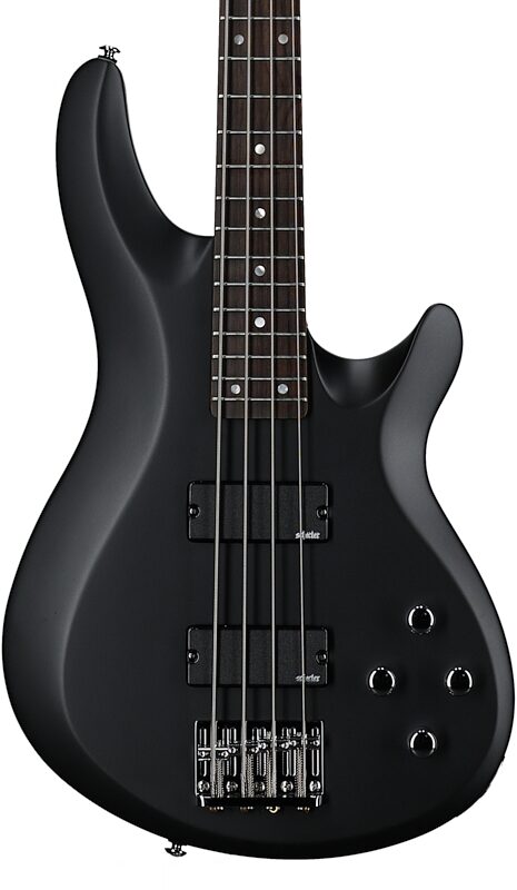 Schecter C-4 Deluxe Bass Guitar, Satin Black, Blemished, Body Straight Front
