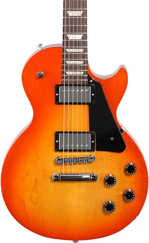 Gibson Les Paul Studio Electric Guitar (with Soft Case), Tangerine Burst, Body Straight Front