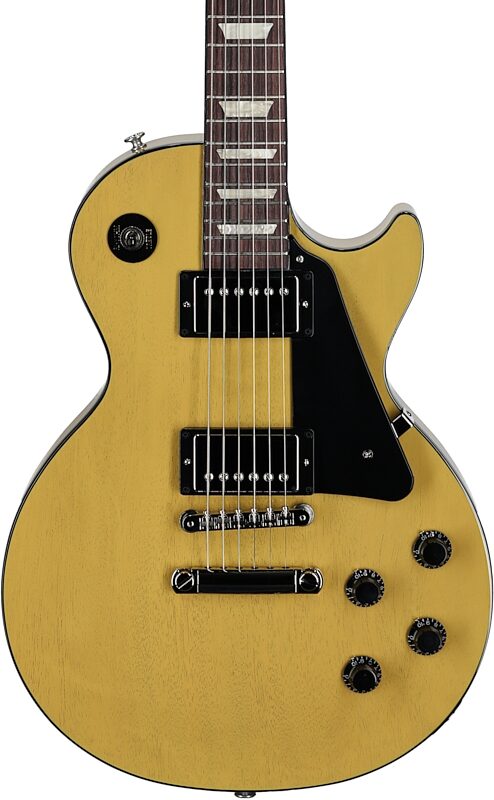 Gibson Les Paul Standard '50s Mahogany Top Electric Guitar (with Case), TV Yellow, Body Straight Front