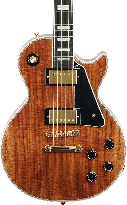 Epiphone Les Paul Custom Koa Electric Guitar, Natural, Body Straight Front
