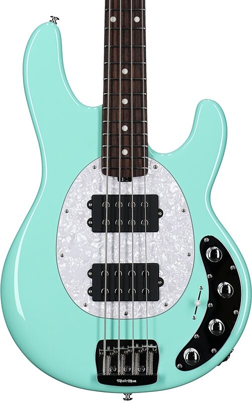 Ernie Ball Music Man StingRay Special HH Electric Bass (with Case), Laguna Green, Body Straight Front
