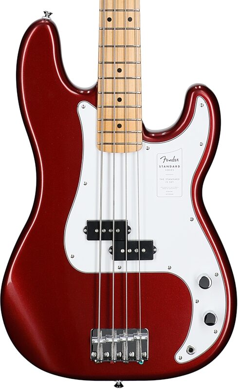 Fender Standard Precision Bass Guitar, Maple Fingerboard, Candy Cola, Body Straight Front