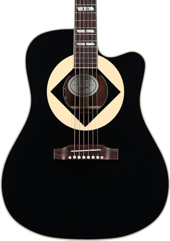 Gibson Jerry Cantrell Atone Songwriter Acoustic-Electric Guitar (with Case), Ebony, Body Straight Front