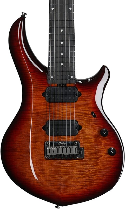 Sterling by Music Man MAJ270XFM Majesty 7 Electric Guitar, 7-String, Blood Orange Burst, Body Straight Front