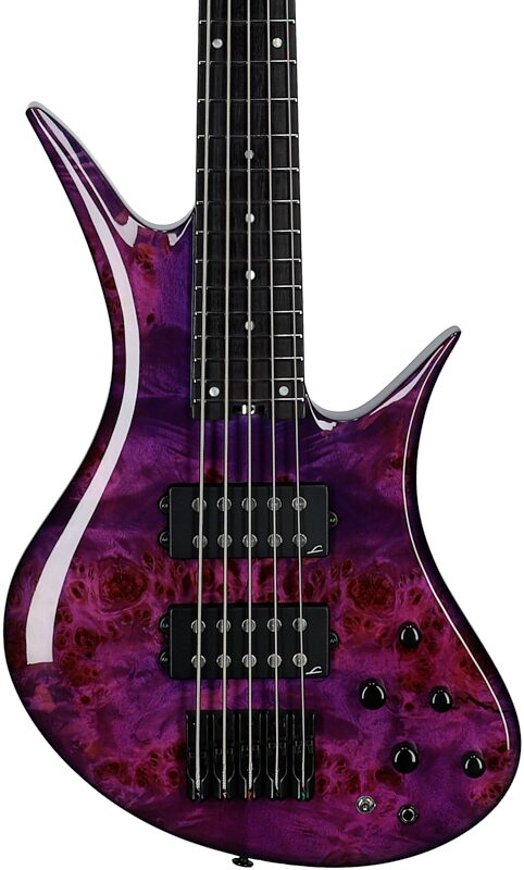 Legator HB5SS Helio 5 Super Shred Bass Guitar, Magenta, Body Straight Front