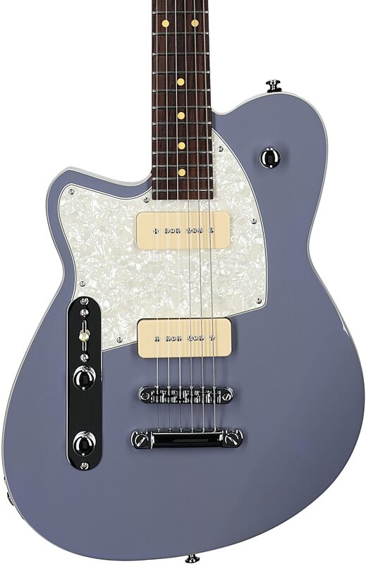 Reverend Charger 290 Electric Guitar, Left-Handed, Periwinkle, Body Straight Front