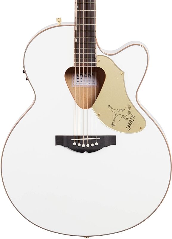 Gretsch G5022CWFE Rancher Falcon Jumbo Acoustic-Electric Guitar, White, Body Straight Front