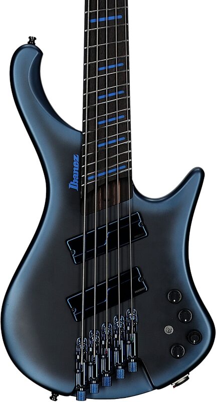 Ibanez EHB5MSBSP Multi-Scale Electric Bass, 5-String (with Gig Bag), Midnight Arctic Ocean, Body Straight Front