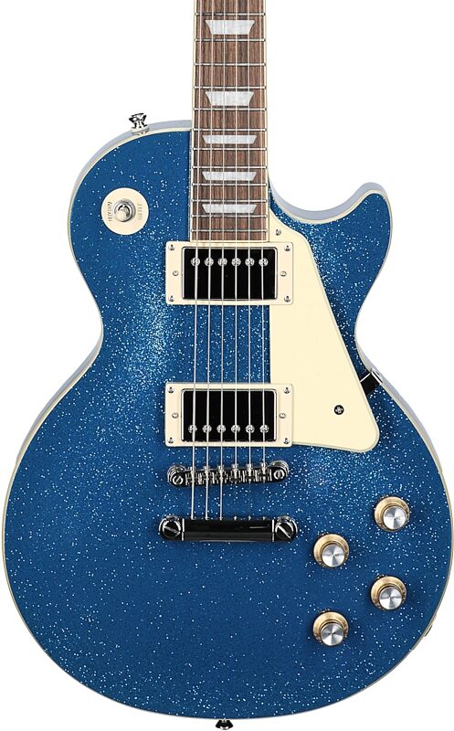 Epiphone Exclusive Les Paul Standard 60s Electric Guitar, Blue Sparkle, Body Straight Front