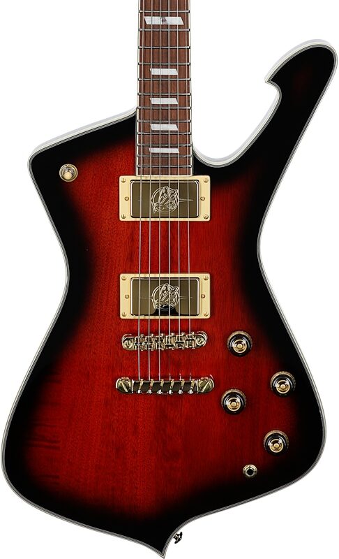 Ibanez IC420 Iceman Electric Guitar (with Gig Bag), Antique Autumn Burst, Body Straight Front