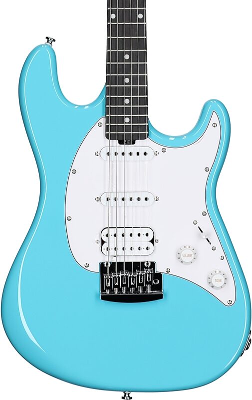 Sterling Intro Series Cutlass HSS Electric Guitar, Electric Blue, Body Straight Front