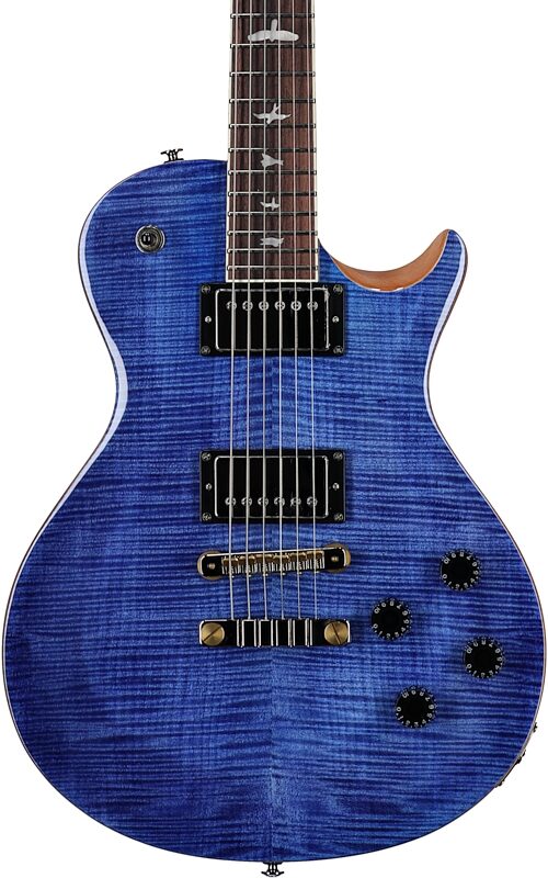 PRS Paul Reed Smith SE McCarty 594 Singlecut Electric Guitar (with Gig Bag), Faded Blue, Body Straight Front