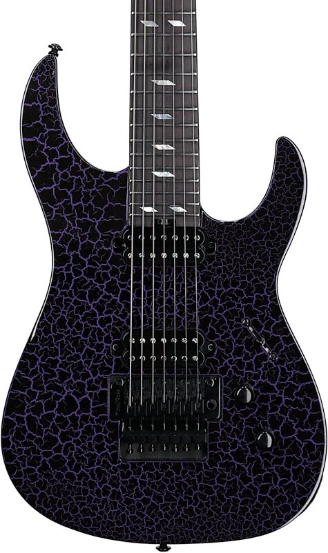 Legator Ninja 7 Floyd Rose Electric Guitar, 7-String, Purple Crackle, Body Straight Front