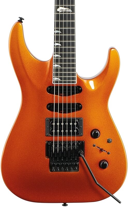 Kramer SM-1 Electric Guitar, with Black Floyd Rose, Orange Crush, Body Straight Front