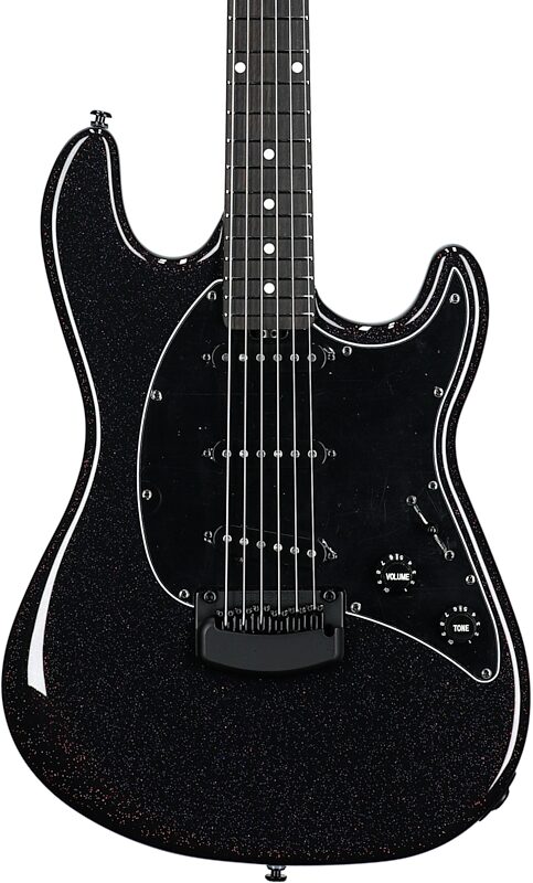 Ernie Ball Music Man Cutlass HT SSS Electric Guitar (with Case), Dark Rainbow, with Mono Bag, Body Straight Front