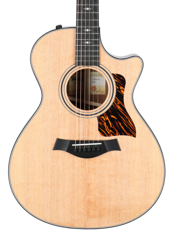 Taylor 312ce Grand Concert Acoustic-Electric Guitar (with Case), Natural, Body Straight Front