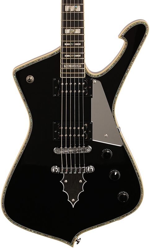 Ibanez Paul Stanley PS120 Electric Guitar, Black, Body Straight Front