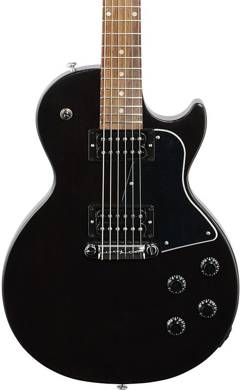 Gibson Les Paul Special Tribute Humbucker Electric Guitar (with Gig Bag), Ebony Vintage, Body Straight Front