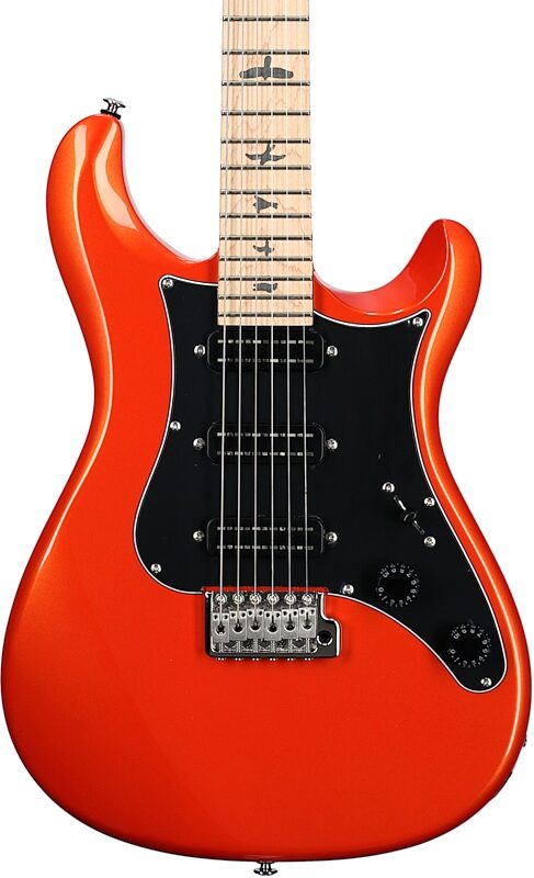 PRS Paul Reed Smith SE NF3 Electric Guitar, with Maple Fingerboard (with Gig Bag), Metallic Orange, Body Straight Front