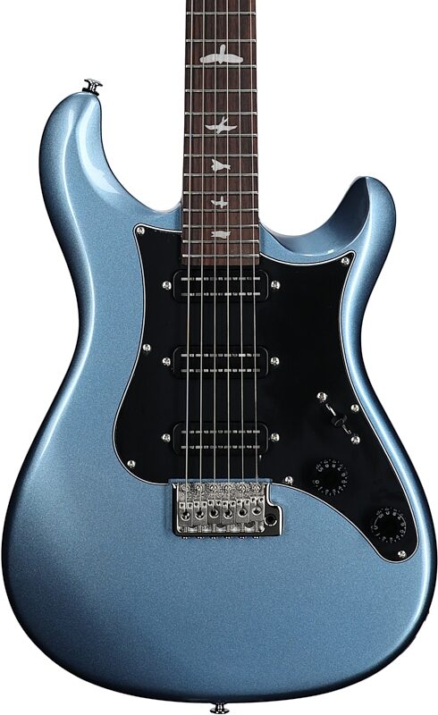 PRS Paul Reed Smith SE NF3 Electric Guitar, Rosewood Fingerboard (with Gig Bag), Ice Blue Metallic, Body Straight Front