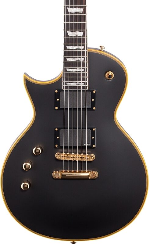 ESP LTD EC-1000 Electric Guitar, Left-Handed, Vintage Black, Body Straight Front