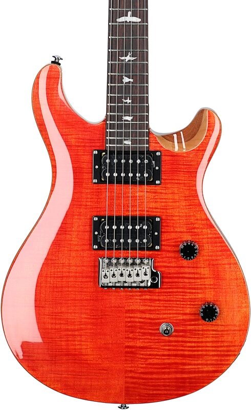 PRS Paul Reed Smith SE CE 24 Electric Guitar (with Gig Bag), Blood Orange, Blemished, Body Straight Front