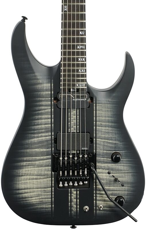 Schecter Banshee GT FR-S Electric Guitar, Satin Charcoal Burst, Body Straight Front