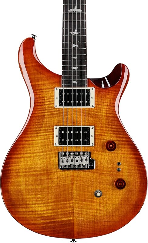 PRS Paul Reed Smith SE Custom 24-08 Electric Guitar (with Gig Bag), Vintage Sunburst, Body Straight Front
