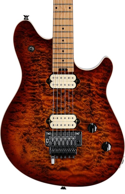 EVH Eddie Van Halen Wolfgang Special Quilted Maple Electric Guitar, Tiger Eye Glow, Body Straight Front