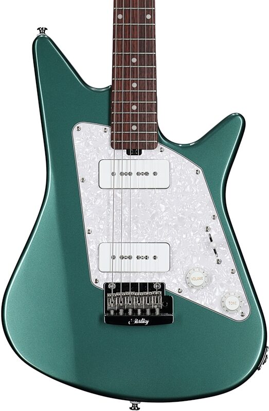 Sterling by Music Man Albert Lee AL40P Electric Guitar, Sherwood Green, Body Straight Front