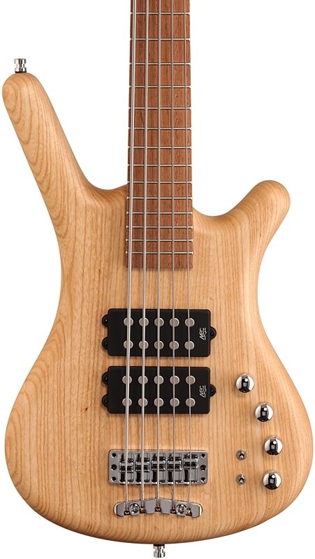 Warwick GPS Corvette Double Buck 5 Electric Bass, 5-String (with Gig Bag), Natural, Body Straight Front