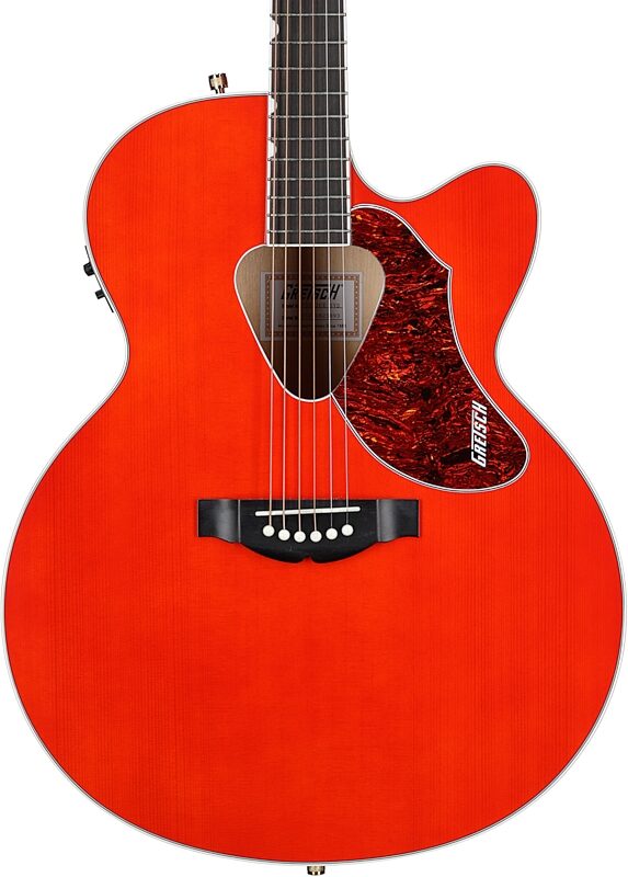 Gretsch G5022CE Rancher Jumbo Cutaway Acoustic-Electric Guitar, Orange, Body Straight Front