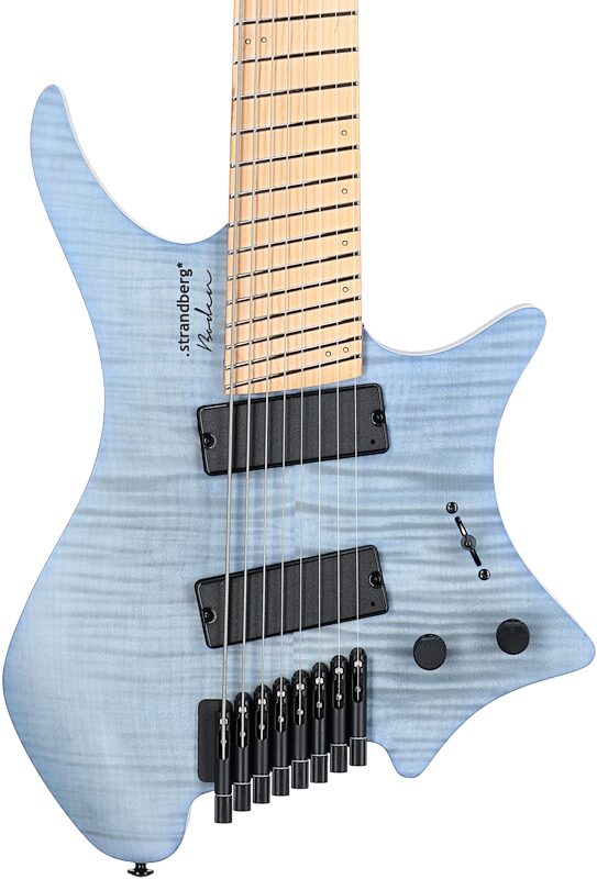 Strandberg Boden Standard NX 8 Electric Guitar, 8-String (with Gig Bag), Blue, Body Straight Front