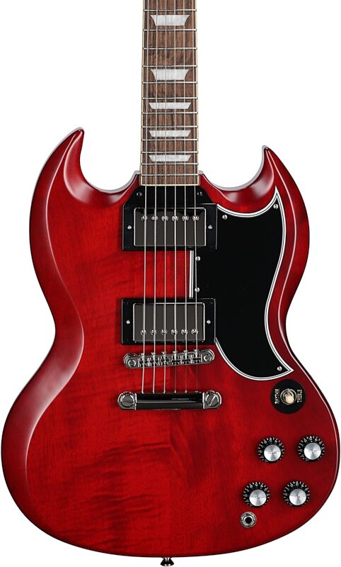 Epiphone 1961 Les Paul SG Standard Electric Guitar (with Case), Aged 60s Cherry, Body Straight Front