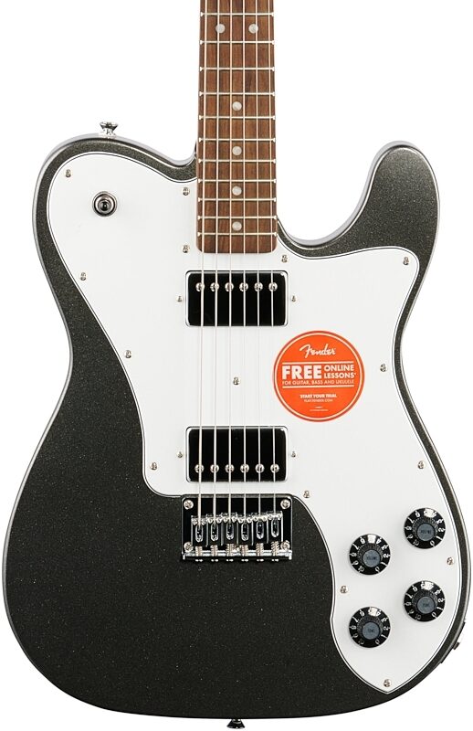 Squier Affinity Telecaster Deluxe Electric Guitar, Laurel Fingerboard, Charcoal Frost Metallic, Body Straight Front