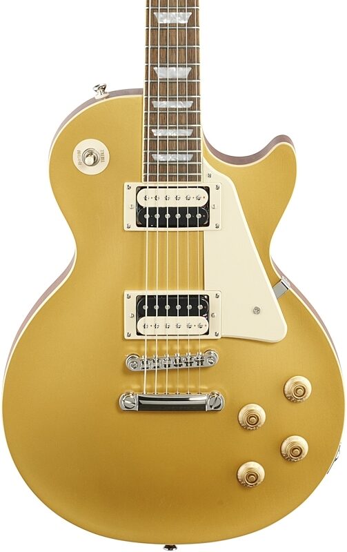 Epiphone Les Paul Classic Worn Electric Guitar, Metallic Gold, Body Straight Front