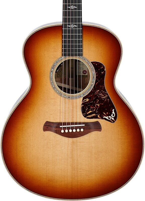 Taylor Gold Label 814e Koa Acoustic-Electric Guitar (with Case), Golden Brown Sunburst, Body Straight Front