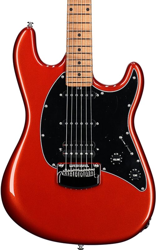 Ernie Ball Music Man Cutlass RS HSS Electric Guitar (with Case), Blood Orange, Body Straight Front