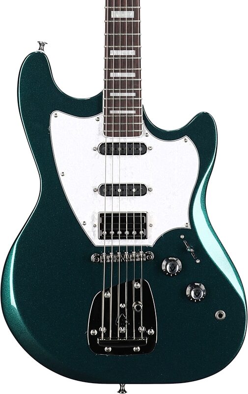 Guild Surfliner Deluxe Electric Guitar, Evergreen Metallic, Scratch and Dent, Body Straight Front