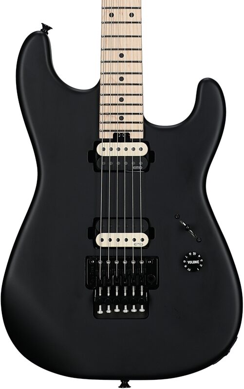 Charvel Jim Root Pro-Mod SD1 HH FR M Electric Guitar (with Gig Bag), Satin Black, Body Straight Front