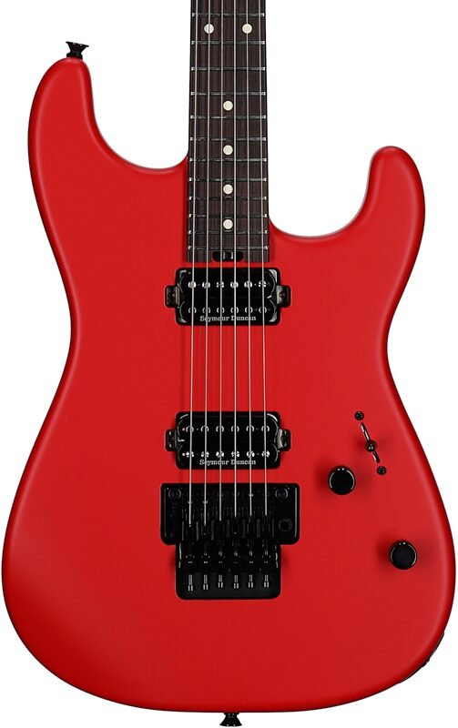 Charvel Pro-Mod Relic San Dimas ST1 HH Electric Guitar (with Gig Bag), Satin Ferrari Red, Body Straight Front