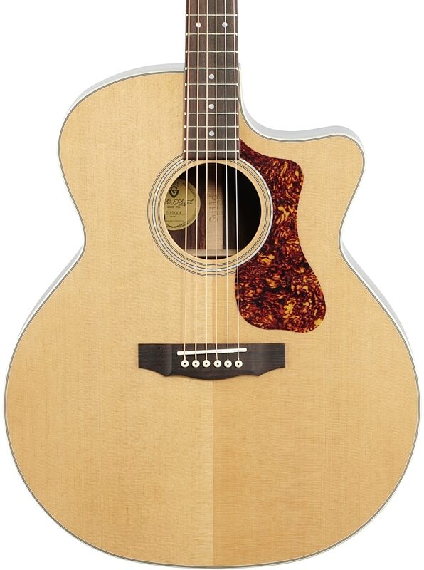 Guild Westerly F-150CE Jumbo Acoustic-Electric Guitar (with Gig Bag), New, Body Straight Front