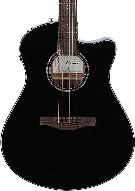 Ibanez AAM340CE Advance Acoustic Acoustic-Electric Guitar, Rustic Black Hardgrain, Body Straight Front