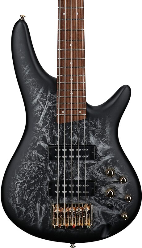 Ibanez SR305EDX Electric Bass Guitar, Black Ice Frozen Matte, Body Straight Front