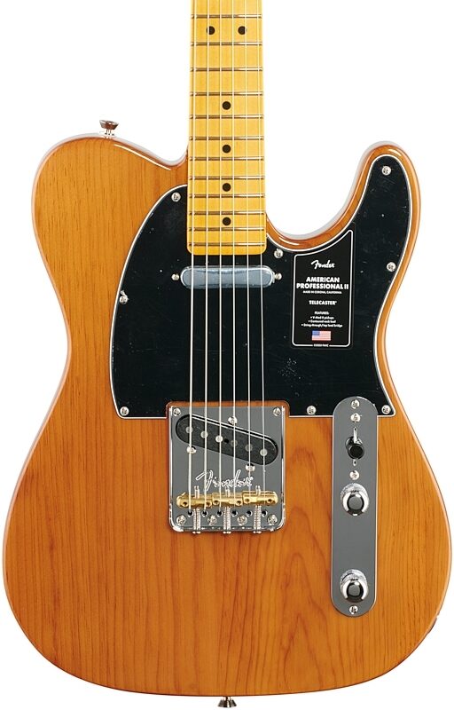 Fender American Professional II Telecaster Electric Guitar, Maple Fingerboard (with Case), Roasted Pine, USED, Blemished, Body Straight Front