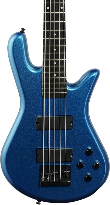 Spector Performer Electric Bass, 5-String, Metallic Blue Gloss, Body Straight Front