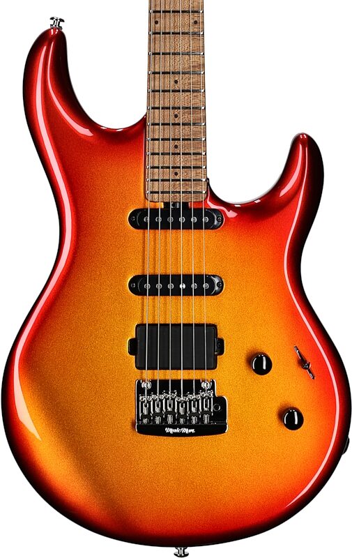 Ernie Ball Music Man Luke 4 HSS Electric Guitar, Fireball, Body Straight Front